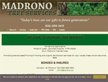 Tablet Screenshot of madronotreeservices.com